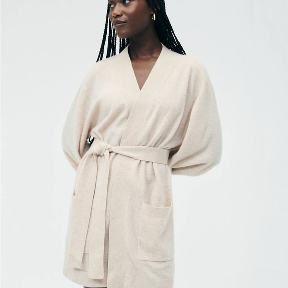 NAADAM Cashmere Ribbed Seamless Robe - Picture 2 of 8